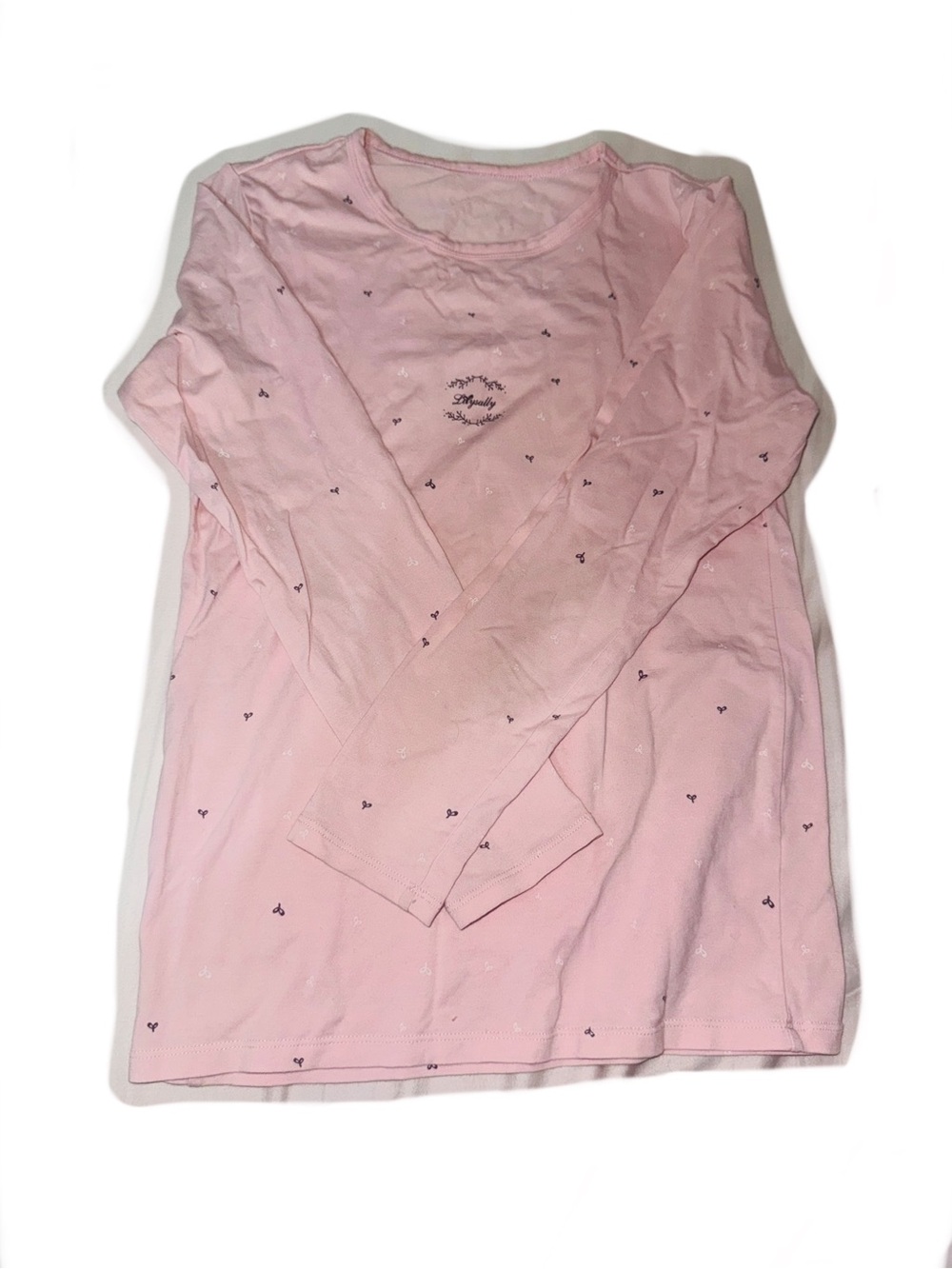 Girls Pink Stretchy Pajama Shirt